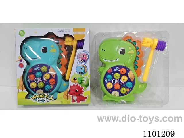 Dinosaur Whack-a-mole with Music (2 Color Mix)
