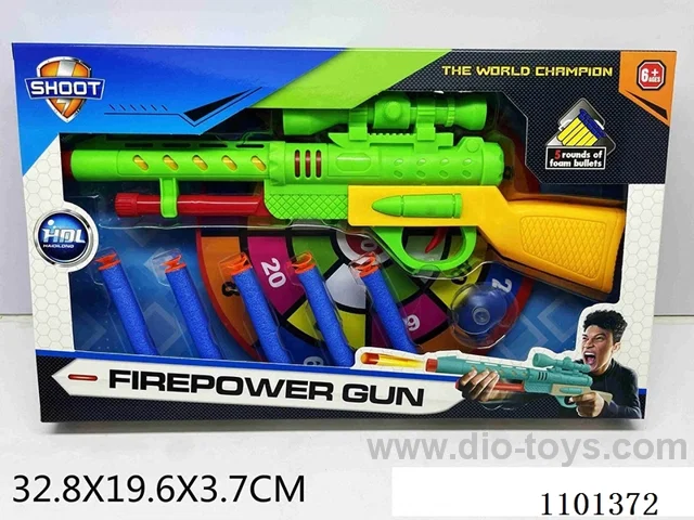 Block EVA Soft Gun with target (2 colors mixed)