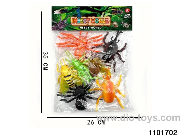 Insect assemblies in PP bag with header