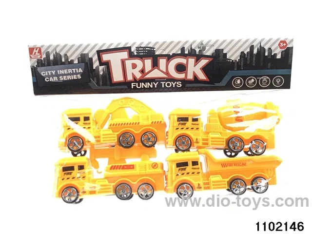 pull back engineering vehicles in poly bag header