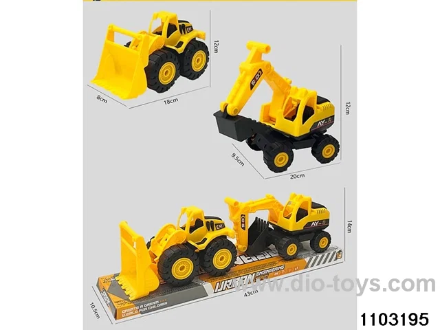 Skidding construction vehicle in PVC cover