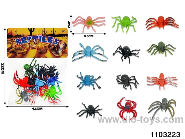 12PCS spiders in PP bag with header