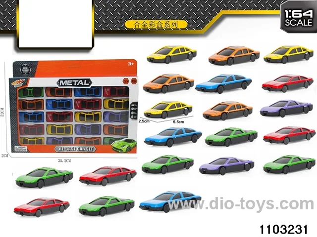 20pcs Alloy cars in window box