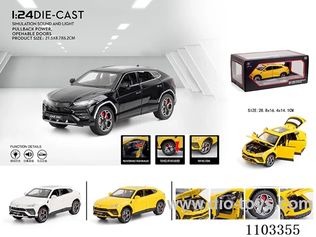 1:24 pull back alloy car W L/M