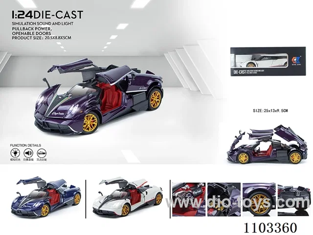 1:24 pull back alloy car W L/M