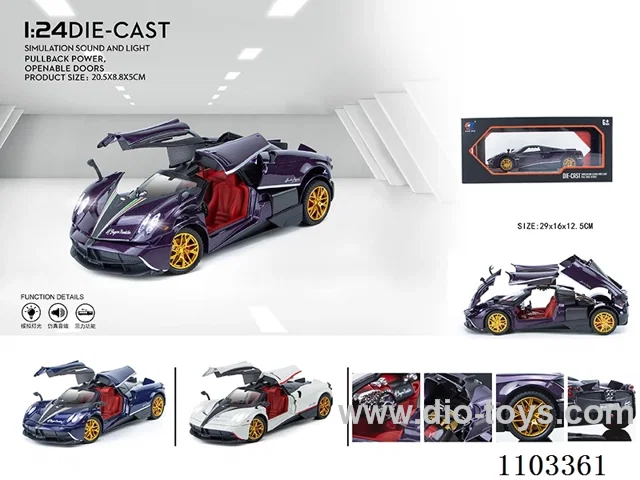 1:24 pull back alloy car W L/M