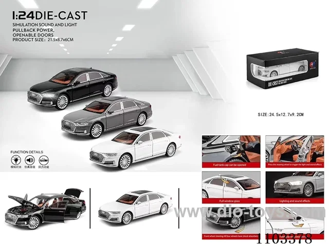 1:24 pull back alloy car W L/M