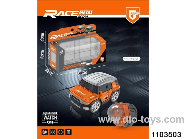 2.4G Alloy Watch RC Car with Lights (Rechargeable) in window box