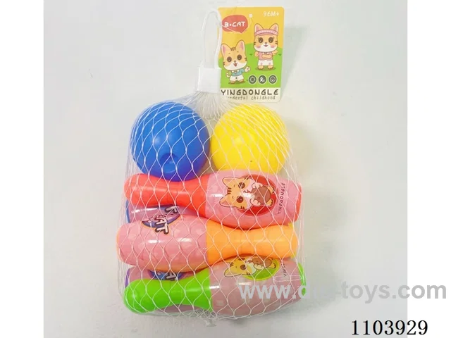 14CM small bowling ball (6 bowling balls +2 round balls)