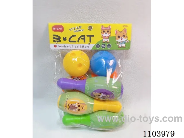 Large Bowling Set (6 bowling balls +2 round balls)