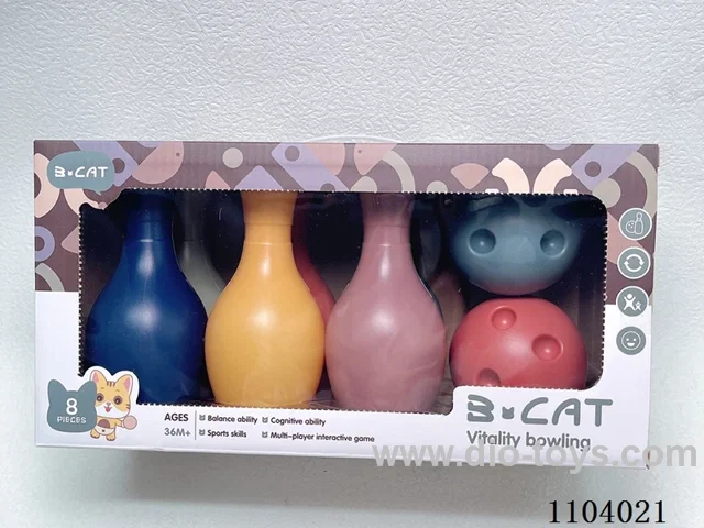 Bowling Set (6 bowling balls +2 round balls)