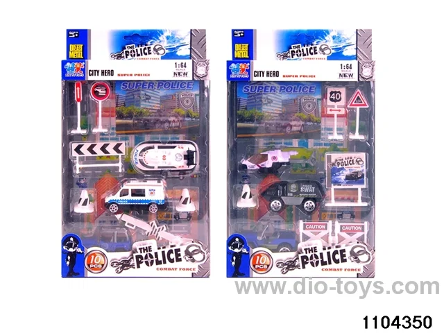 10PCS Police Set in window box