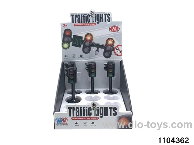 Temporary traffic lights (audible and visual) in display box