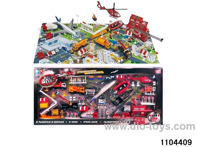 Fire, police, engineering, airport 4 in 1 in window box
