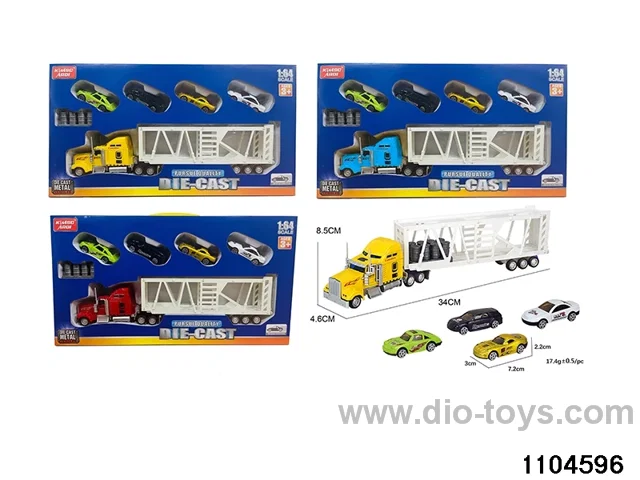 Alloy Inertia Car Set in window box