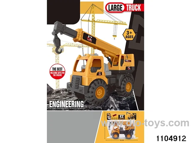 sliding engineering vehicles in PP bag with header