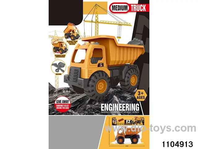 sliding engineering vehicles in PP bag with header