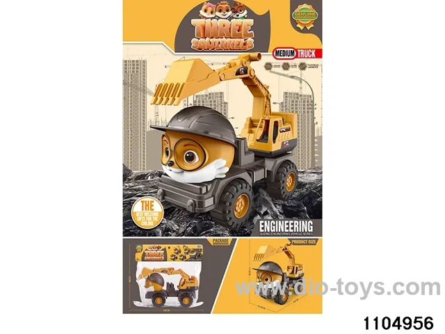 sliding engineering vehicles in PP bag with header