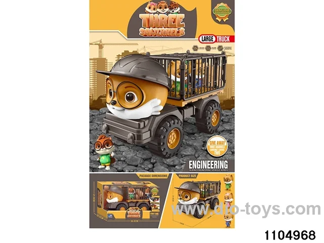 sliding engineering vehicles in window box