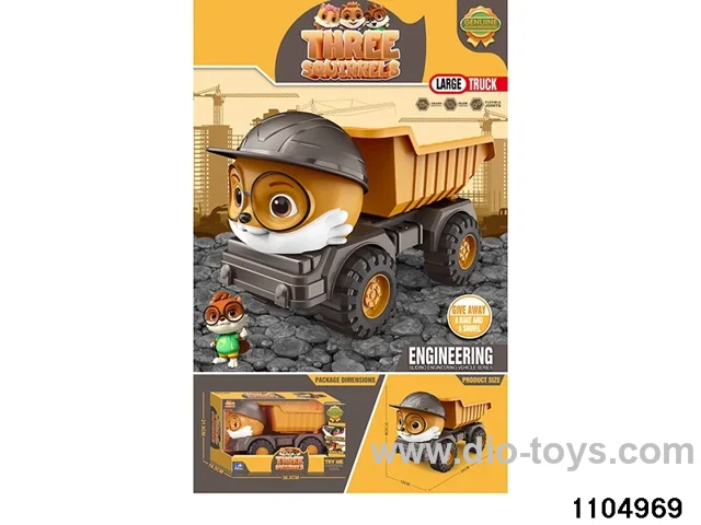 sliding engineering vehicles in window box