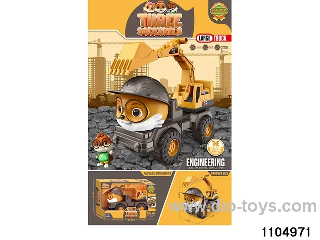 sliding engineering vehicles in window box