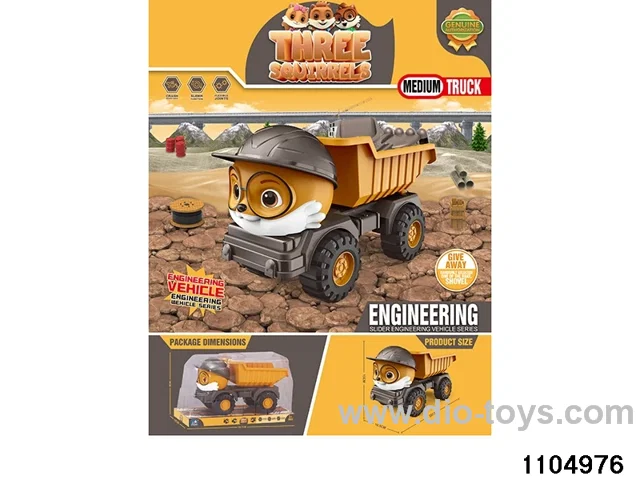 sliding engineering vehicles in PVC cover