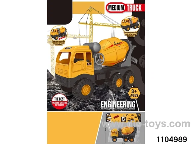 sliding engineering vehicles in PP bag with header