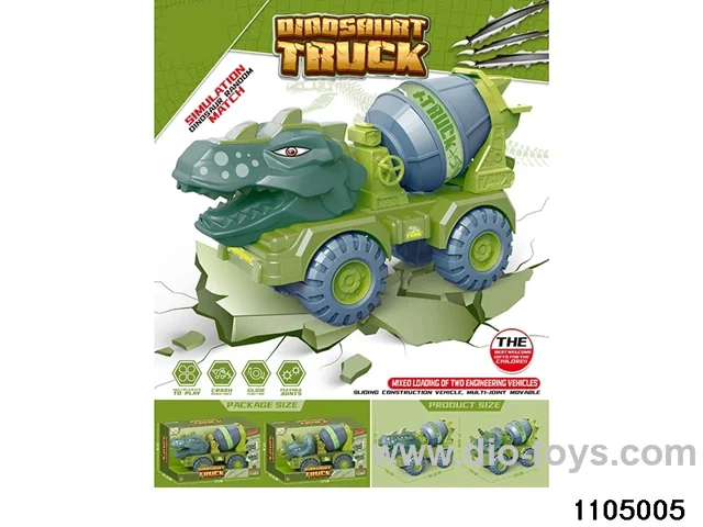 sliding engineering vehicles in window box