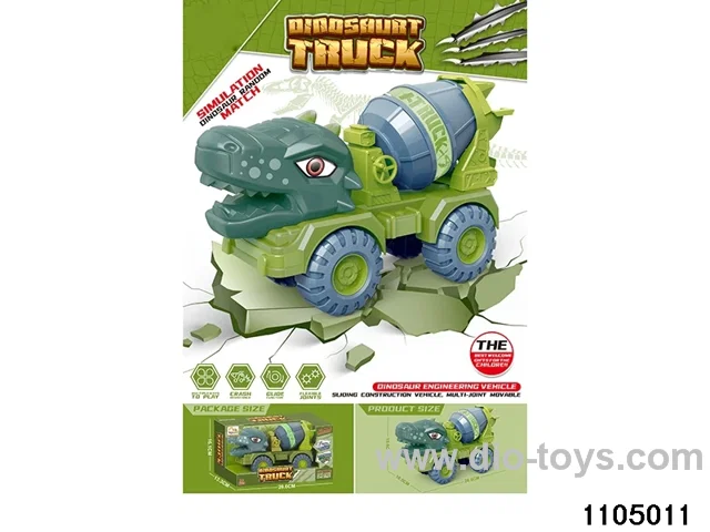 sliding engineering vehicles in window box