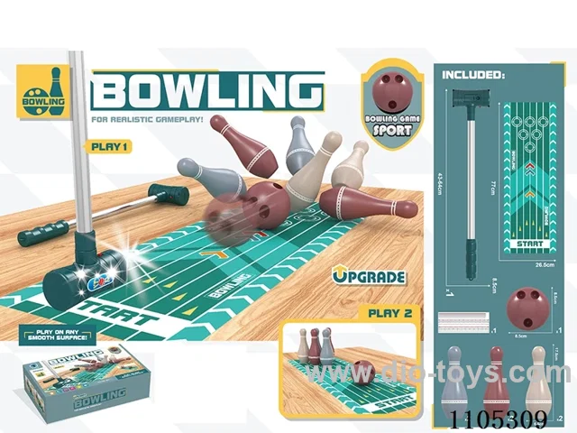 2 in 1, stick bowling (pack 3 AG13 batteries)