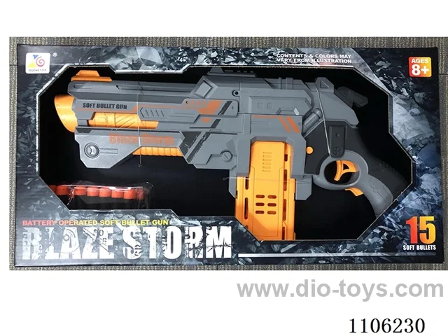 B/O soft gun with 15 extremely black bullets
