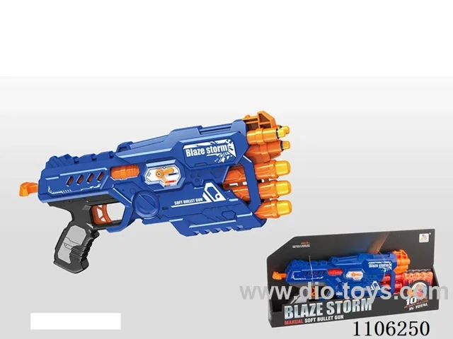Soft gun (5 small round head bullets &5 large round head bullets)