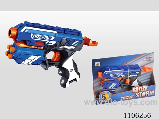 Blue soft bullet gun (5 bullets)