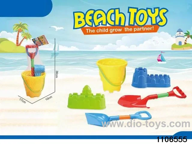 5pcs beach toy in Net bag