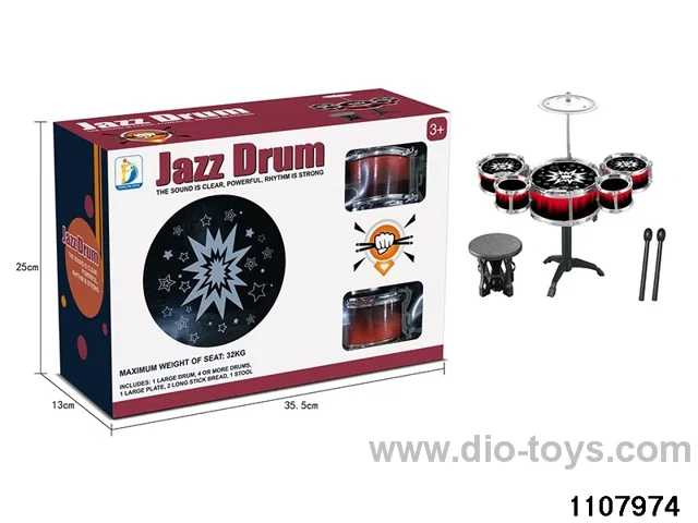 Electroplated Jazz Drums in display box