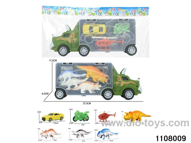 Scooter Dinosaur Storage Vehicle Set in opp bag