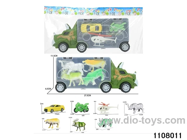 Scooter Dinosaur Storage Vehicle Set in opp bag