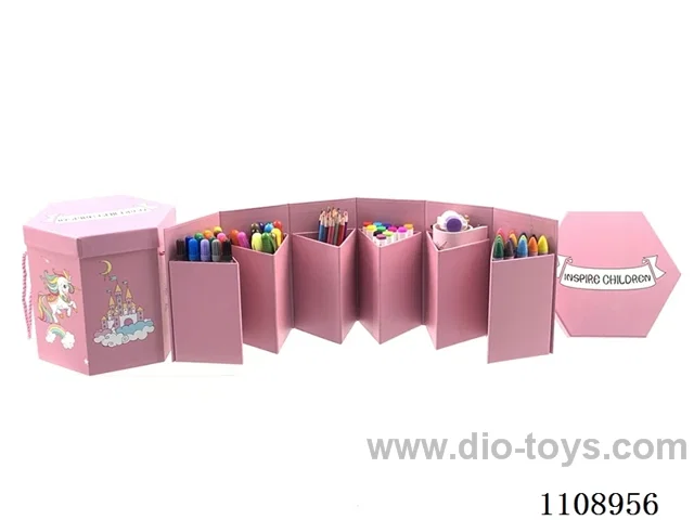 Color horse hexagonal box painting set