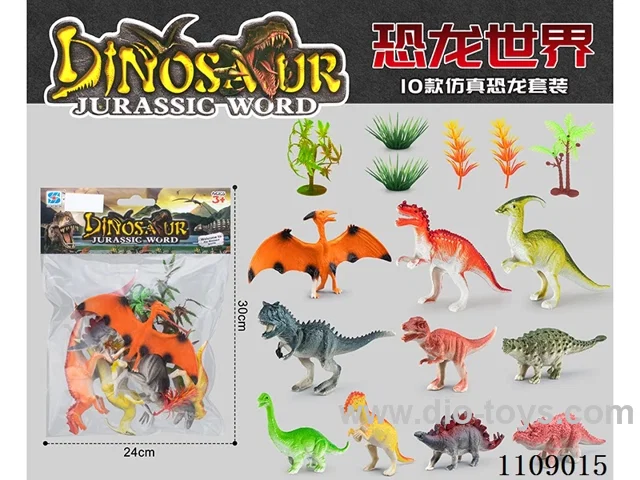 10 simulated dinosaurs
