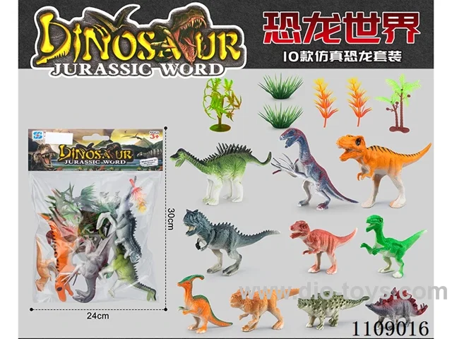 10 simulated dinosaurs