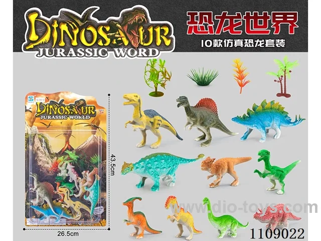 10 simulated dinosaurs