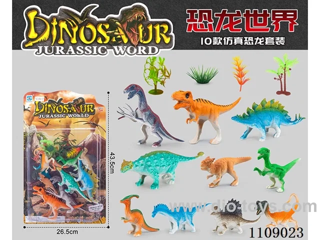 10 simulated dinosaurs
