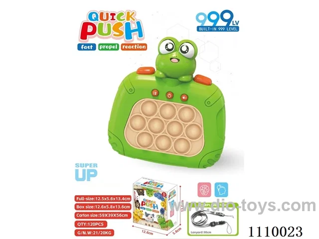 Push and press the GAME MACHINE frog