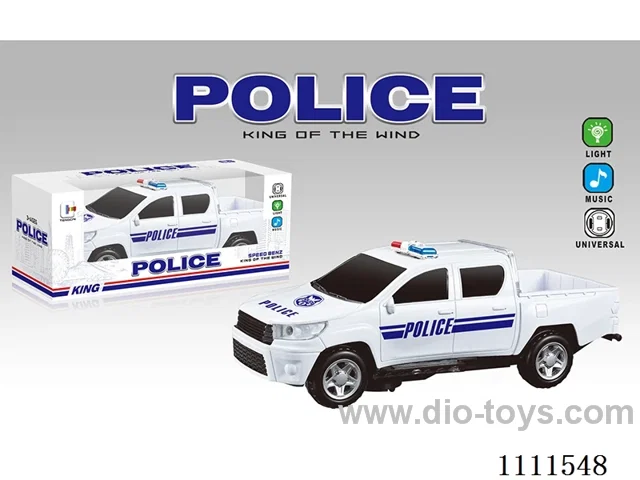 Electric universal simulation two-seat pickup police car with lights and music