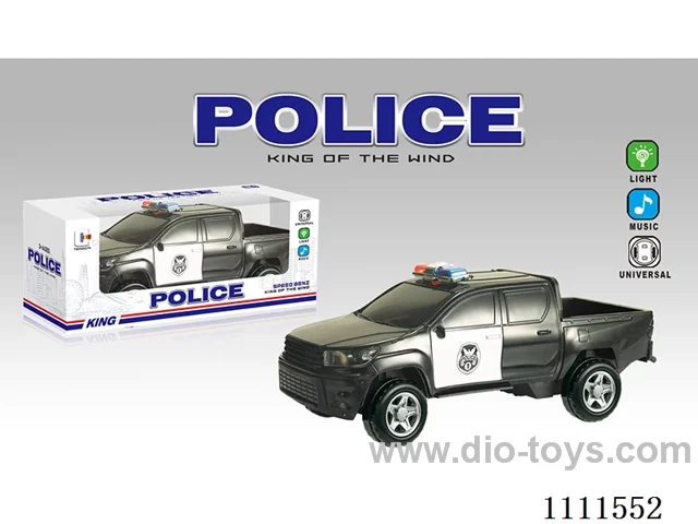 Electric universal simulation two-seat pickup police car with lights and music