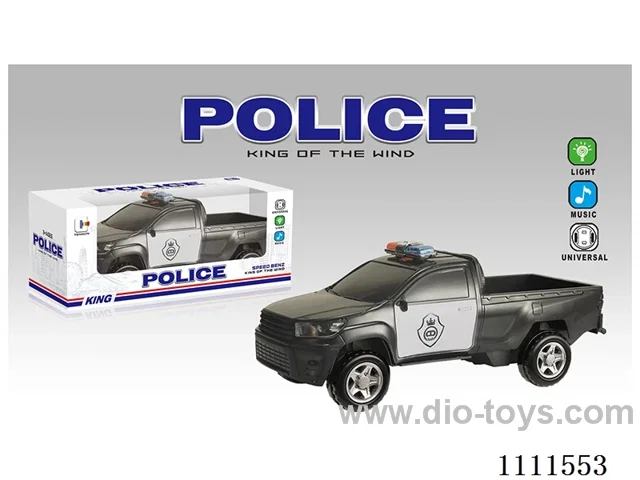Electric universal simulation single-row pickup police car with lights and music