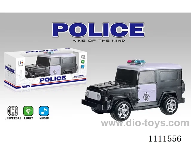 Electric universal simulation retro Toyota off-road police car with lights and music