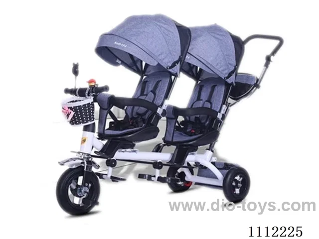 Double children's trolley 10 "front 8" back (titanium empty wheel)