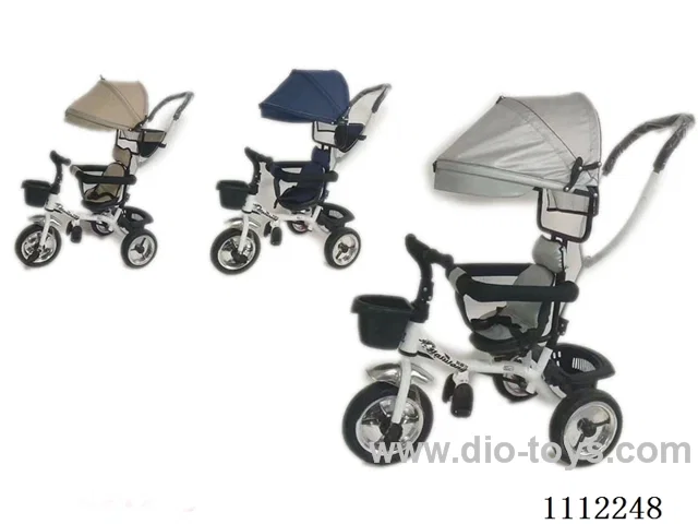 Children's Trolley - Explosion-proof wheel (blue khaki silver)