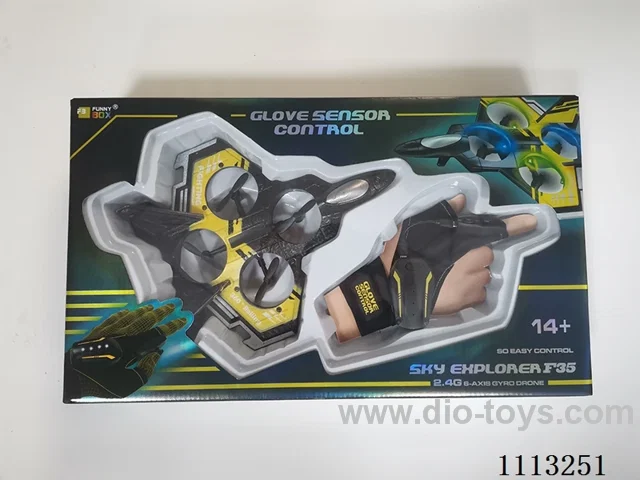 2.4G F35 glove-sensing four-axis foam aircraft